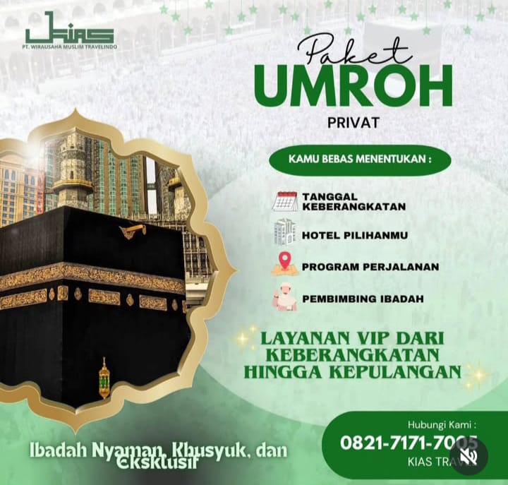 Kias Travel Umroh yang terletak di Bintaro Tawarkan Paket Privat untuk Calon Jamaah