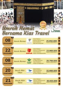 Umroh Hemat bersama Kias Travel yang berlokasi di Bintaro